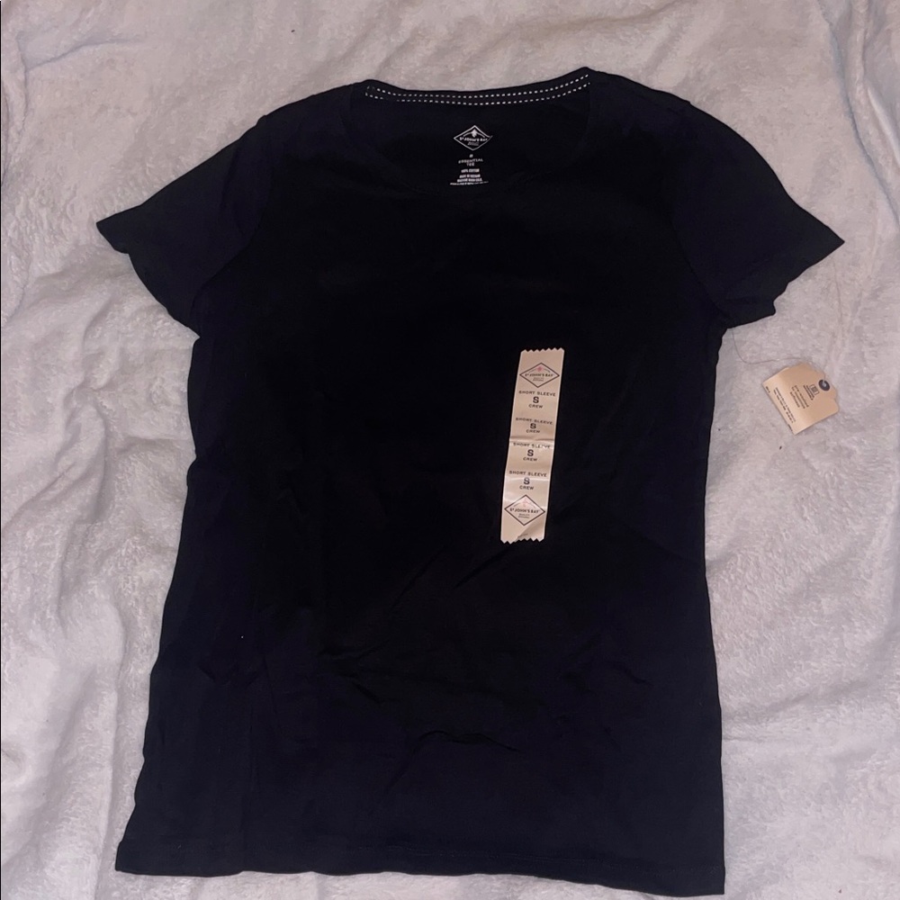 St. John's Bay Women's Navy Short Sleeve Tee